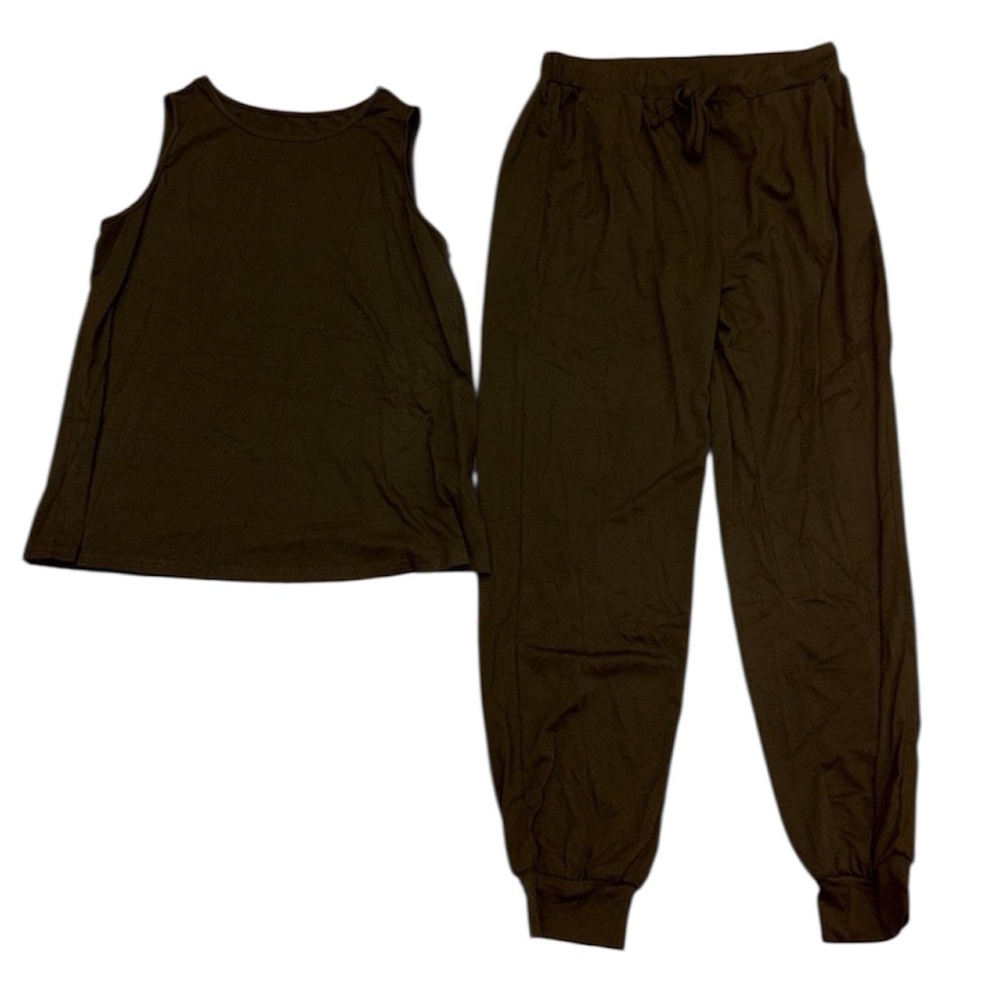 80. Black Women's Lounge Set NWOT Size Medium and Large - Picture 2 of 2